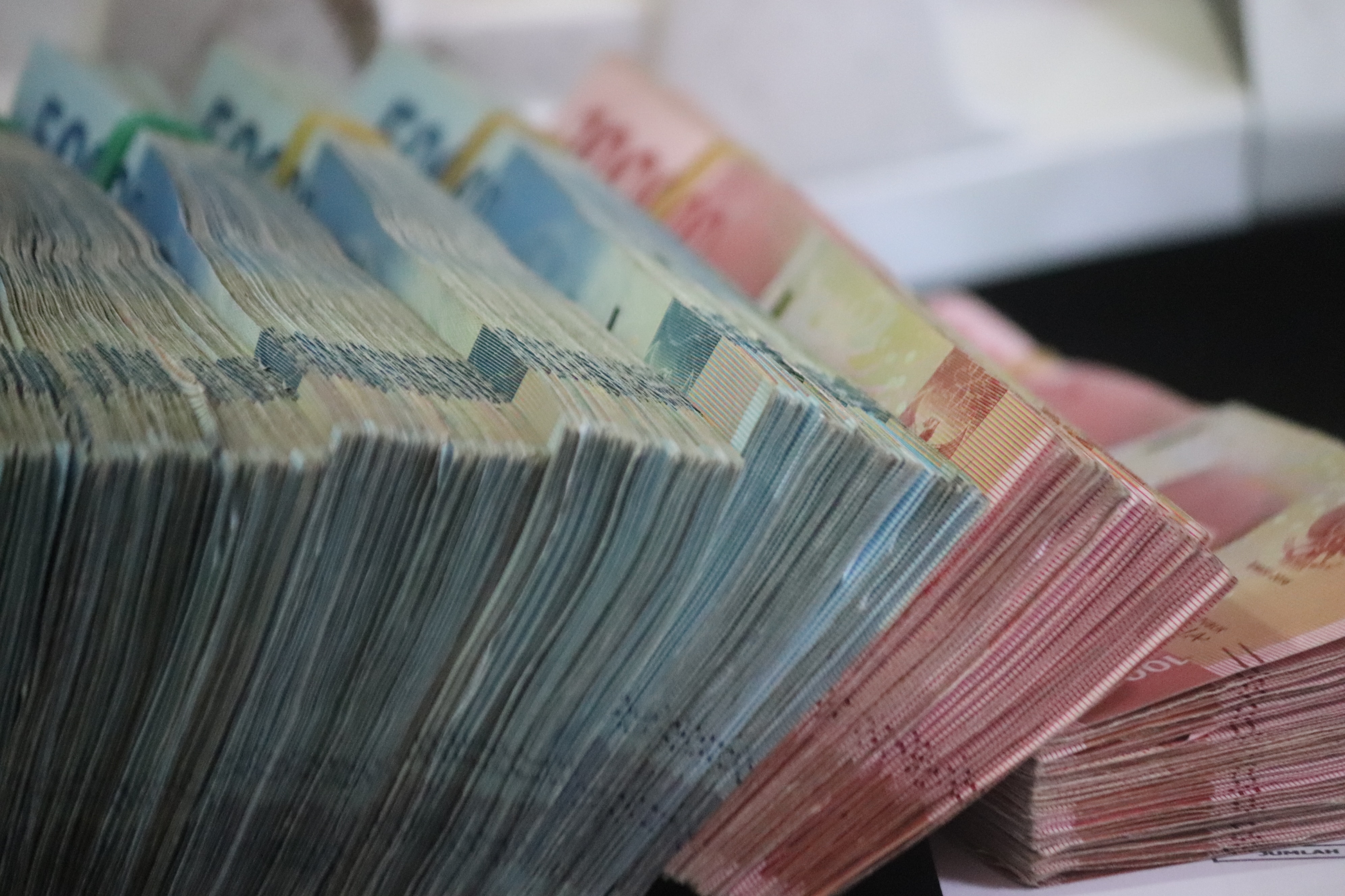 bank notes packed together