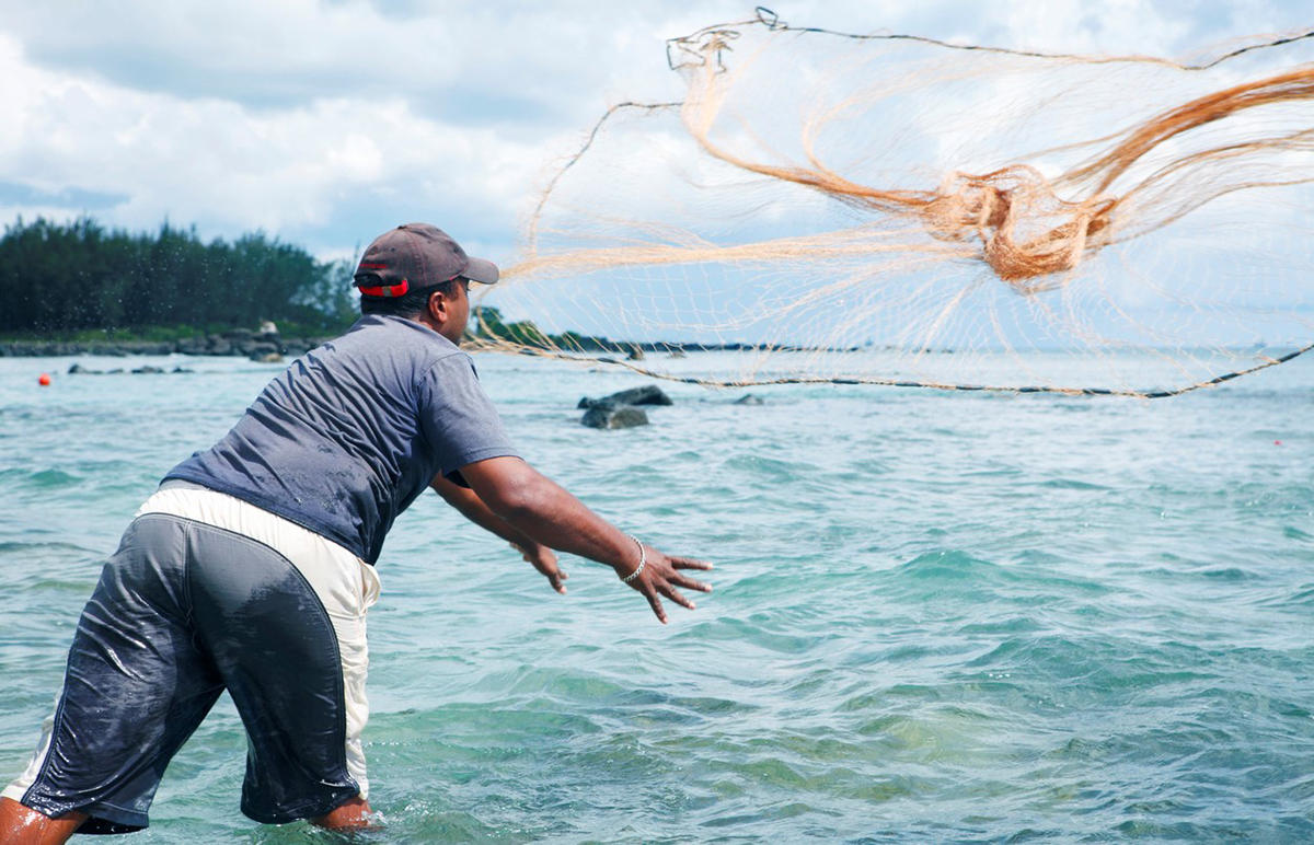 Fisherman in Mauritius