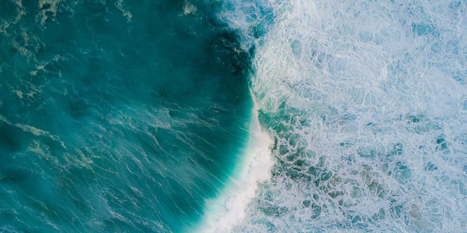 Aerial shot of sea